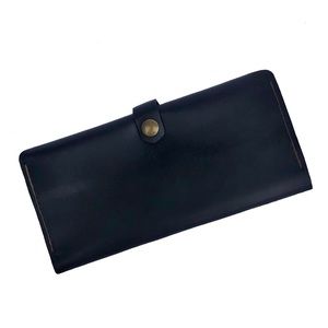 NEW Calfskin Leather Wallet in Black